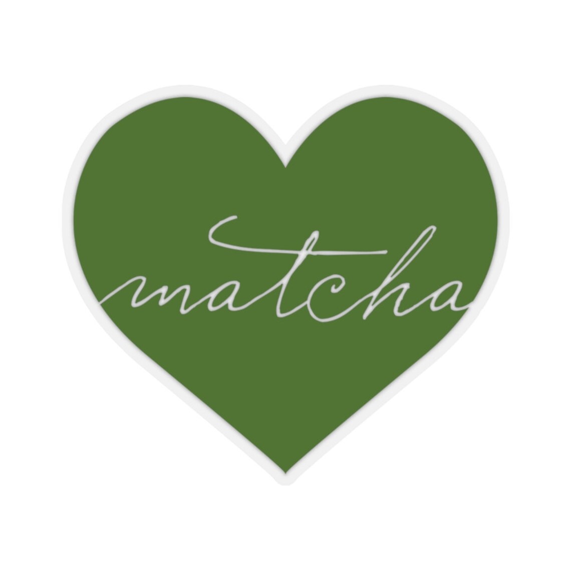 Matcha Love Matcha Tea Heart Sticker Green Tea Caffeine Etsy