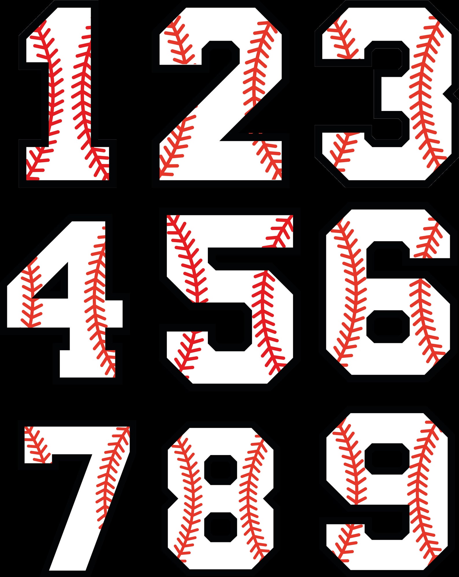 Baseball Numbers Personalized Unisex Sweatshirt Etsy