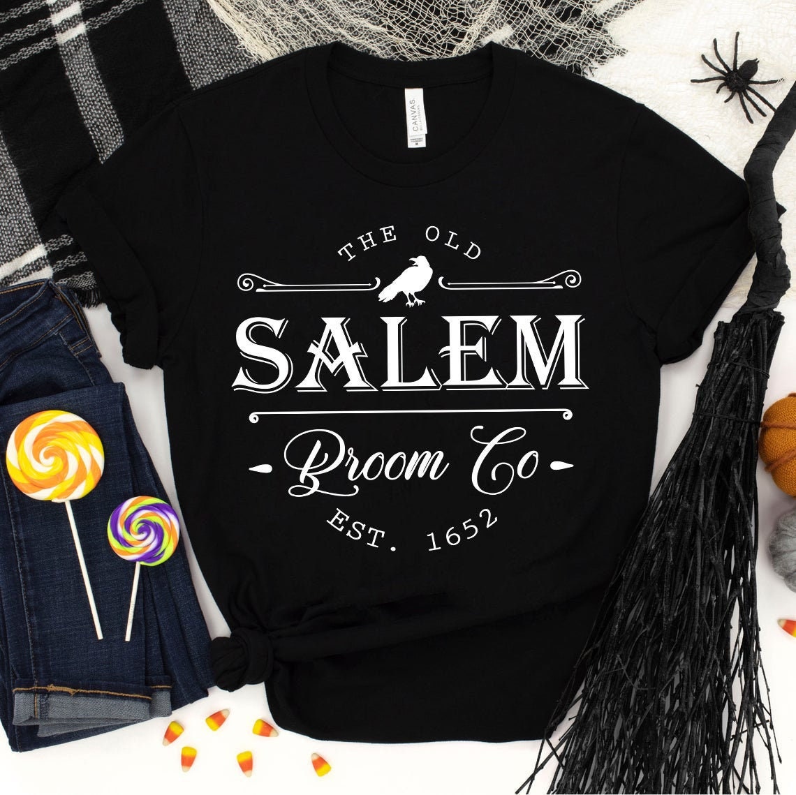 Salem Broom Company Halloween Witch Shirt | Etsy