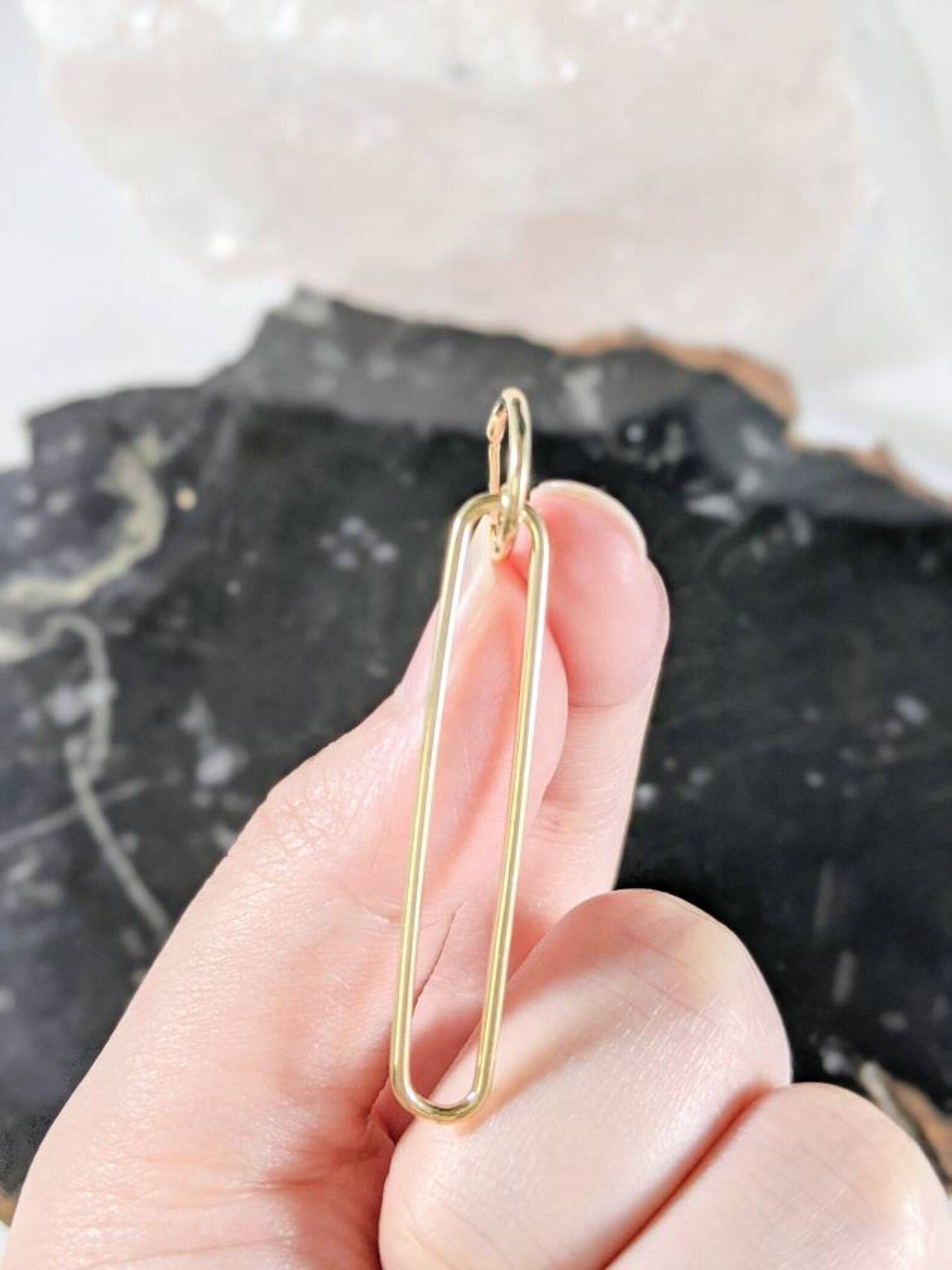 18k Goldfilled Paper Clip Stud Earrings Unique Gift for Her Etsy