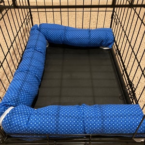 Dog Crate Pillow Bumper in Stylish Fabrics - Choose Size and Color