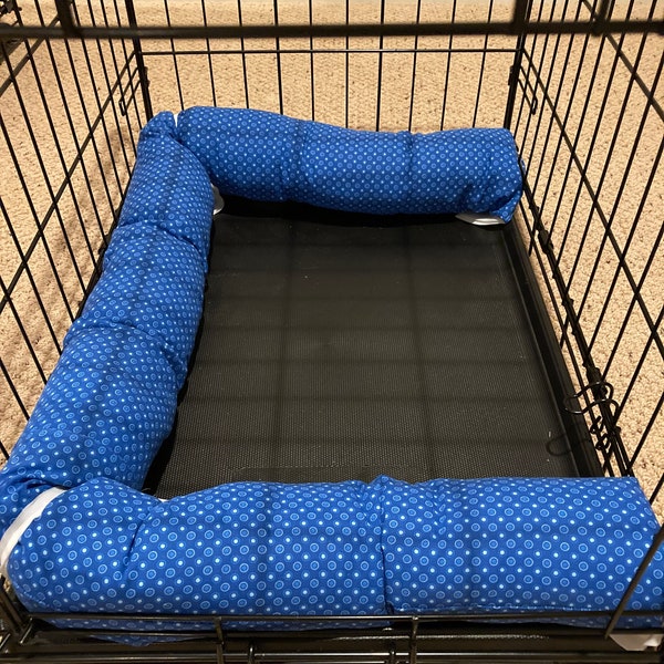 Dog Crate Pillow Bumper in Stylish Fabrics - Choose Size and Color