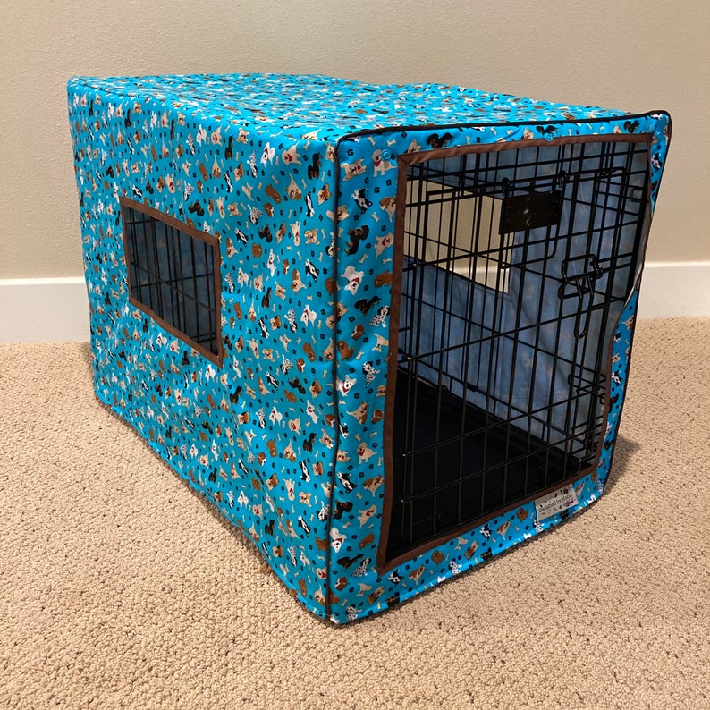 Dog Crate Cover Choose From Several Fun Pet Fabrics Hound Etsy