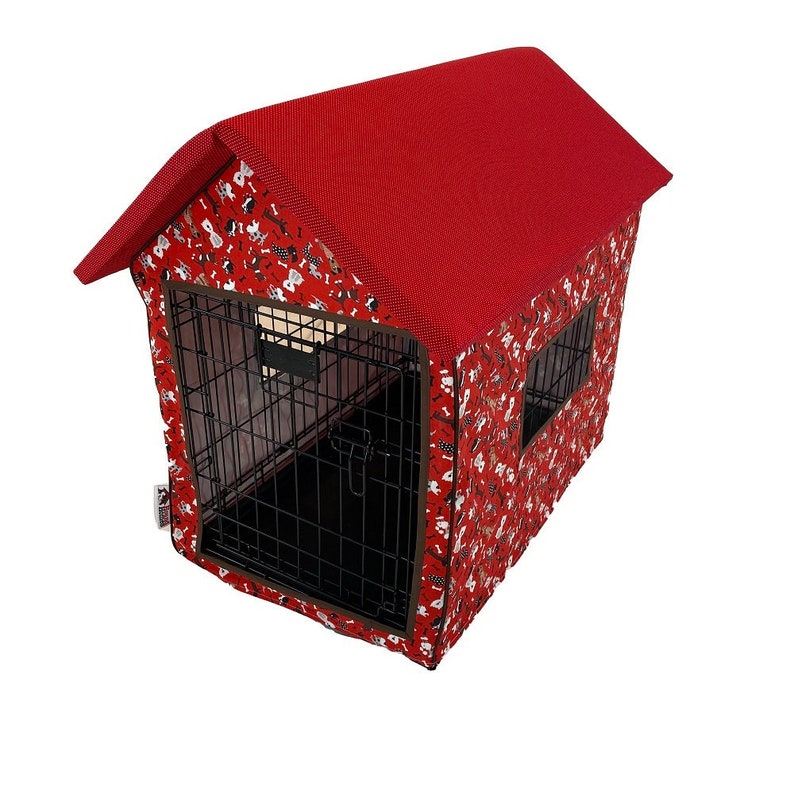 Dog Crate Cover in Rowdy Red Fabric Hound Homes™ Etsy