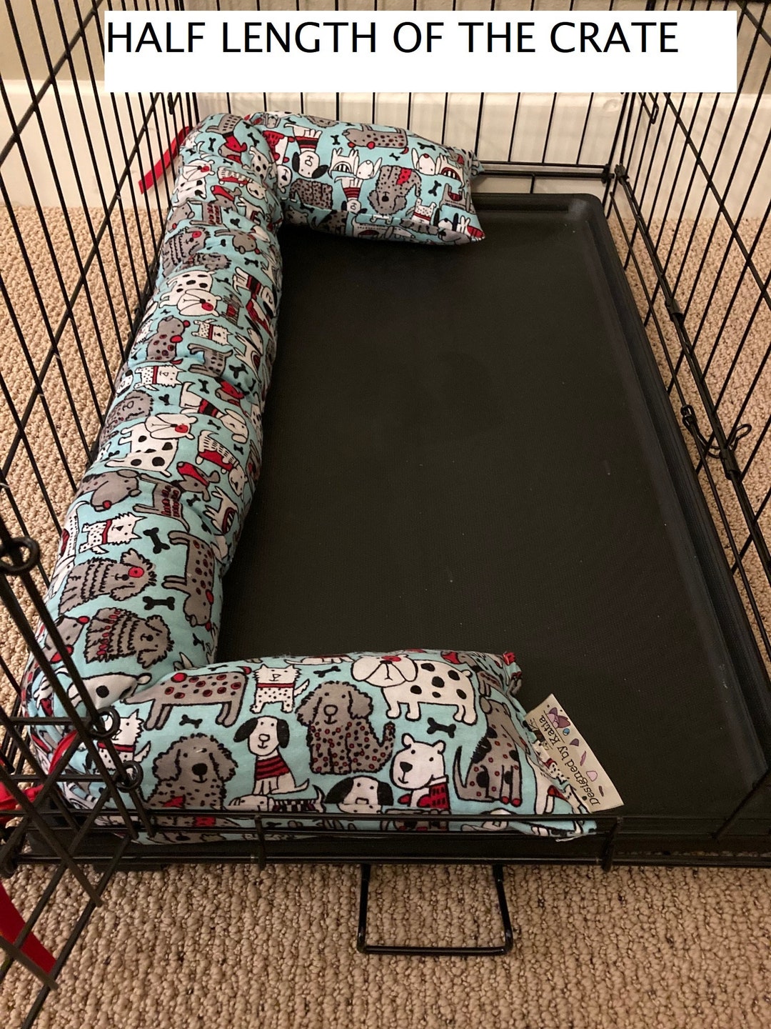 Dog Crate Pillow Bumper in Cute Flannel Fabric Choose From Etsy