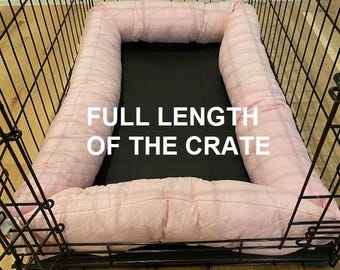 Dog Crate Pillow Bumper in Strong Quilted Fabric - Choose Color