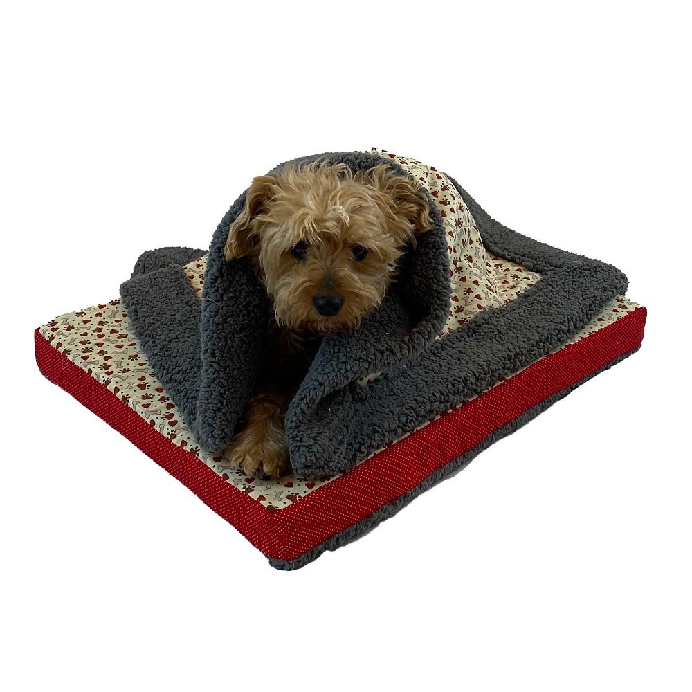Dog Sherpa Blanket in Cuddly Cream Fabric Etsy