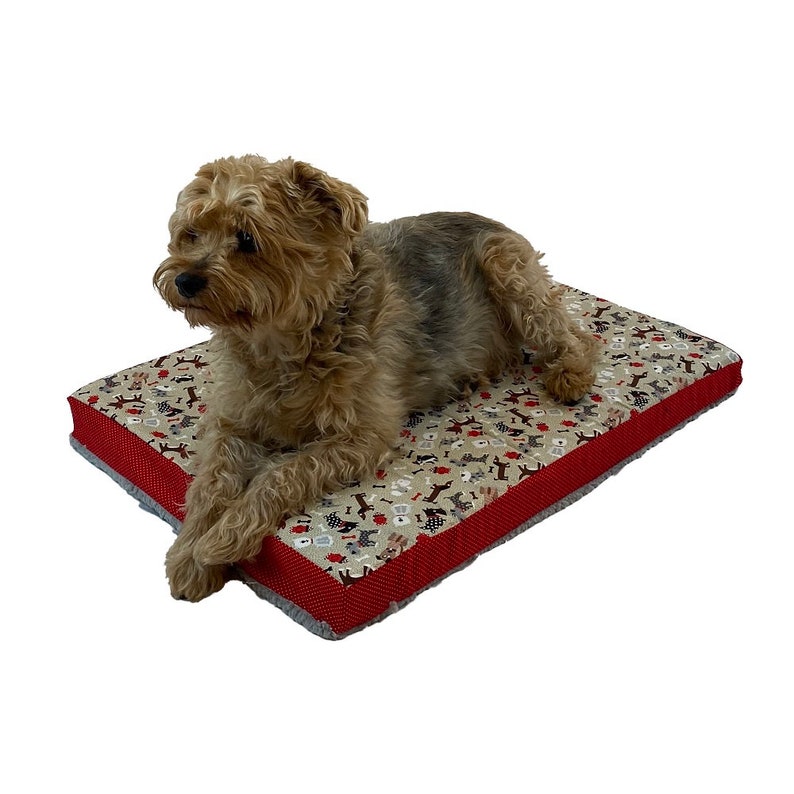 Dog Sherpa Bed 2 Thick on Bombastic Brown Fabric Etsy