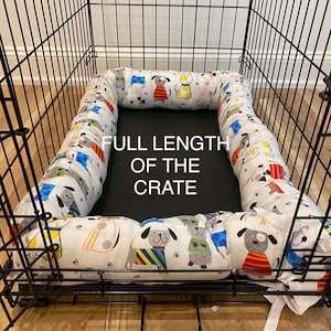Flannel Dog Crate Pillow Bumper: Comfortable Pet Bedding