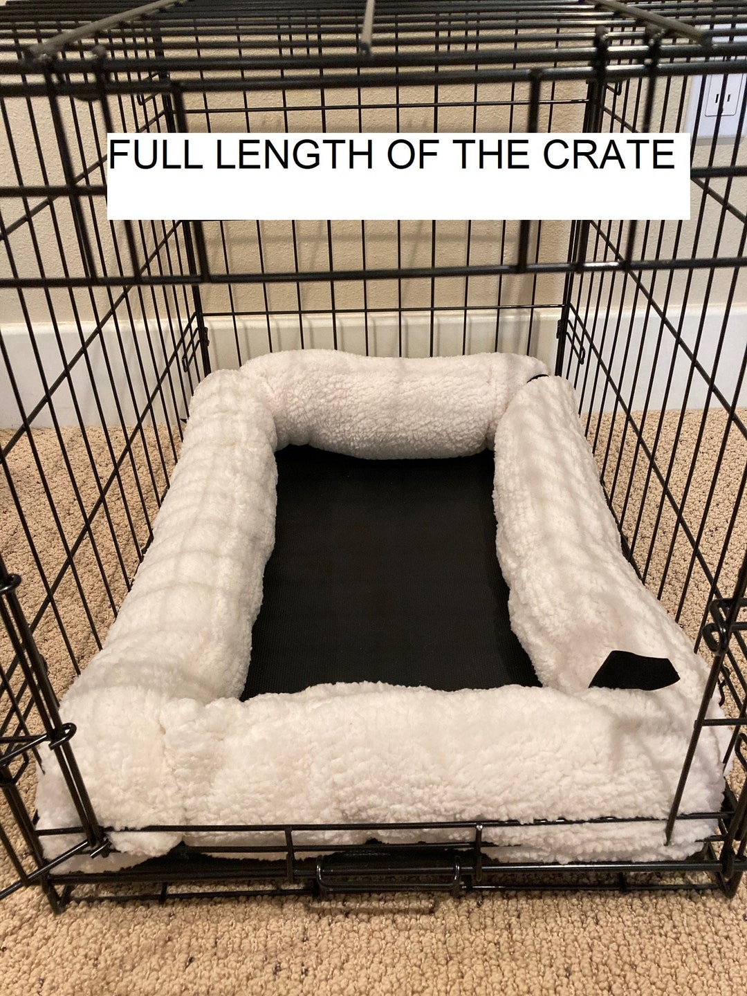 Dog Crate Pillow Bumper in Super Soft Faux Sherpa Choose Color Etsy