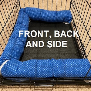 Dog Crate Pillow Bumper in Stylish Fabrics - Choose Size and Color