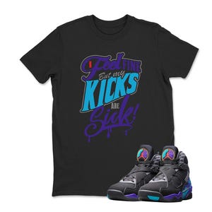 Feel Fine Jordan 8 Aqua Matching Sneaker Tee Shirt, Sneaker Jordan 8 Aqua Matching Sneaker Tee Shirt, Youth Tee