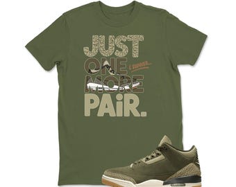 Shirt To Match Jordan 3 Olive, Jordan 3 Family Affair Medium Olive Matching Sneaker Tee Shirt, Sneaker Graphic Tee, Sneaker Match Hoodie,