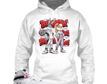 Jordan Jordan 8 Bugs Sneaker Match Hoodie White Retro, Sneaker Shirt Black to Match Jordan 8 Bugs