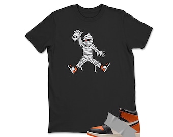 1 Shattered Backboard 2025 Orange Black White Sail Starfish T Shirt Match Jumping Mummy, Shirt To Match Jordan 1 Shattered Backboard