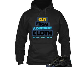 Jordan 11 Gamma Sneaker Match Hoodie Black Retro Different CLOTH, Sneaker Shirt Black to Match Jordan 11 Gamma