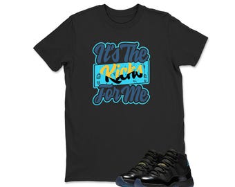 Jordan 11 Gamma Sneaker Match Tshirt Black Retro, Sneaker Shirt Black to Match Jordan 11 Gamma
