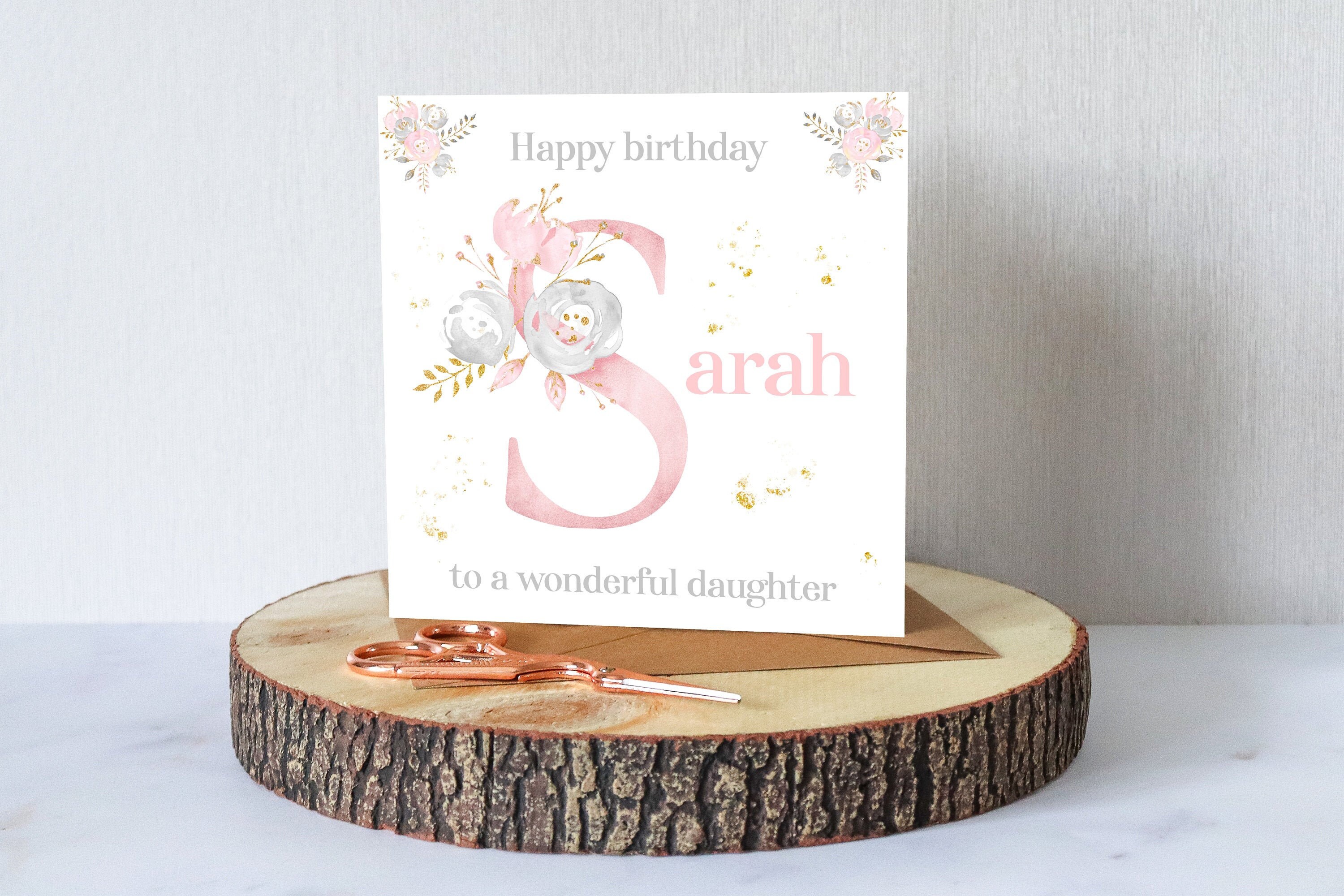 Birthday card for Daughter. Personalised. Happy birthday to Etsy
