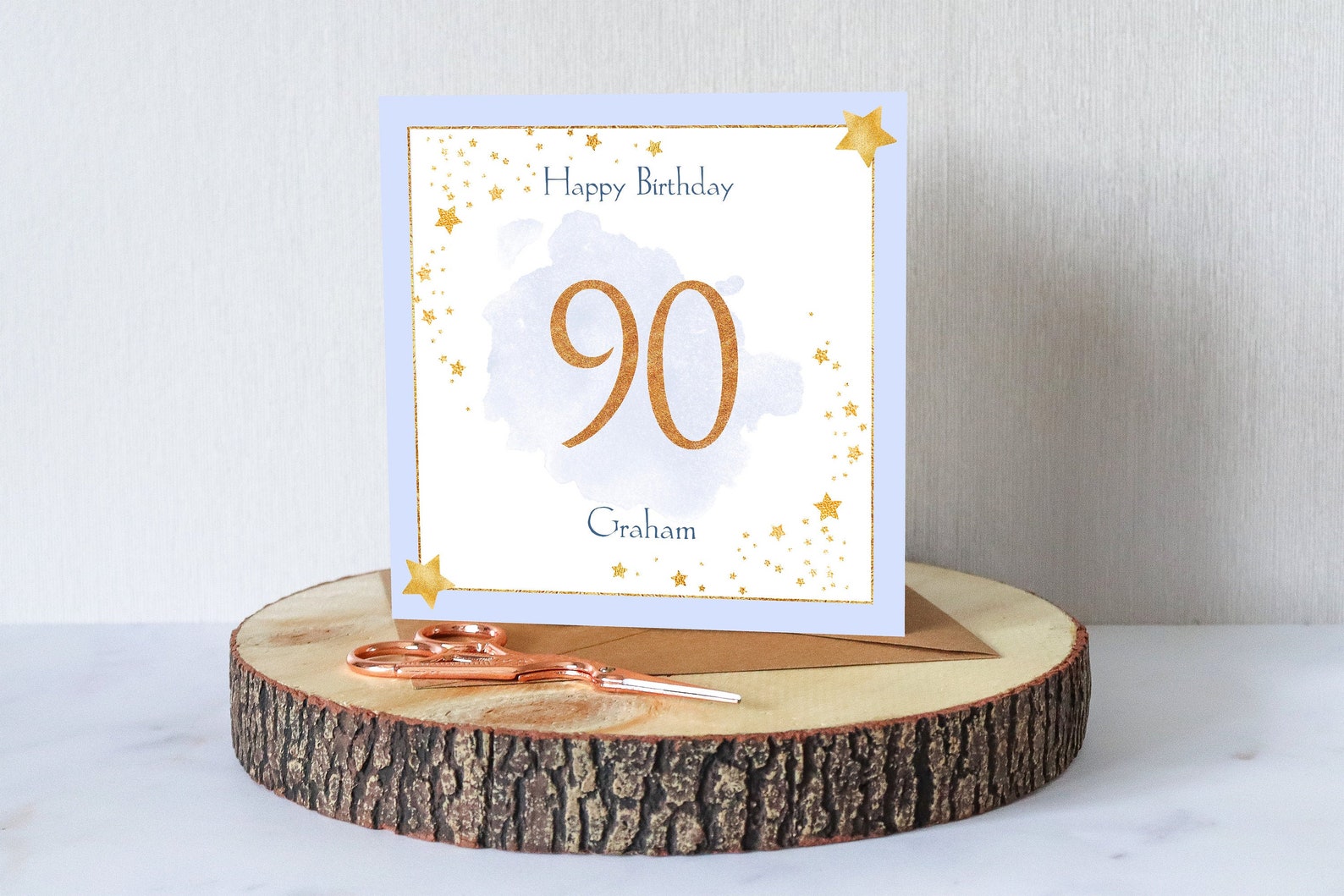 90th Birthday card for him. Personalised. Happy Birthday add | Etsy