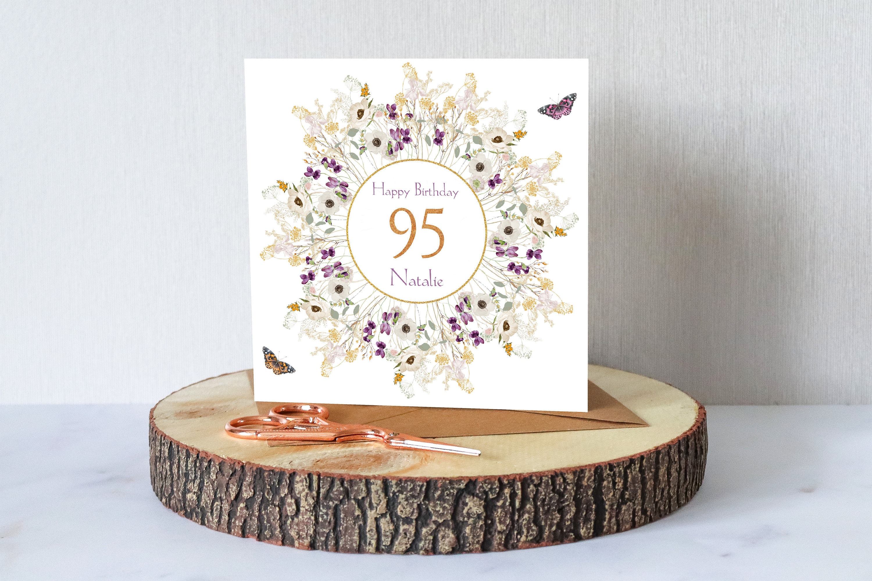 95. Geburtstagskarte für sie. Personalisierte. Hübsche Etsy