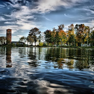 Belltower Blues - Large Canvas Print