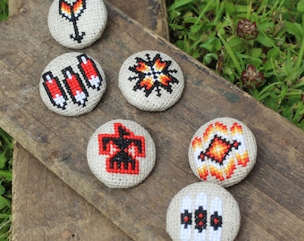 Cross Stitch Buttons Etsy