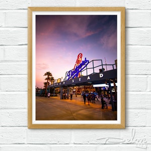 Dodger Stadium Entrance Sunset
