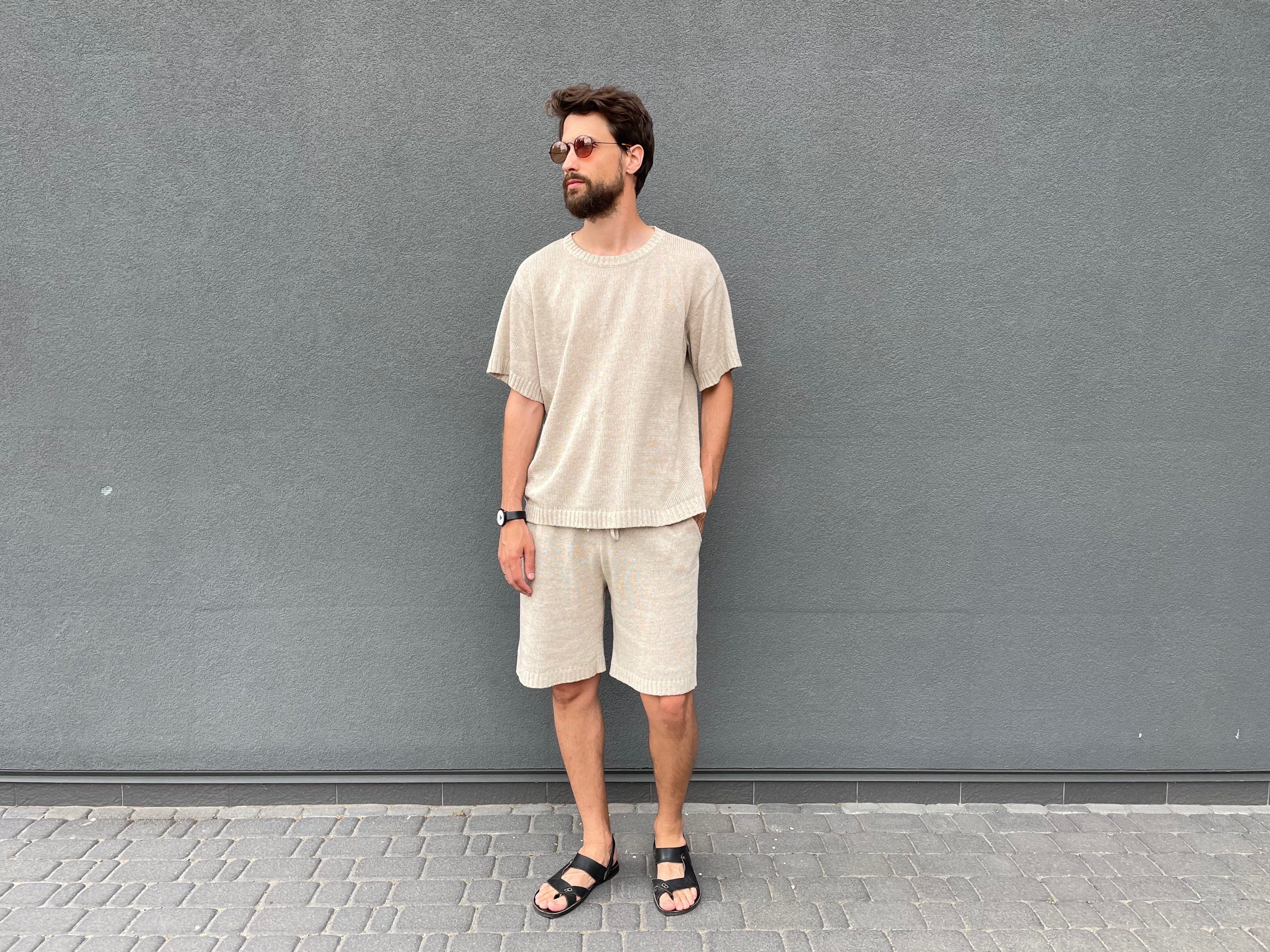 Linen Set Linen Shorts Man Linen 