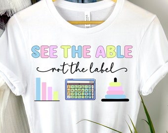 See Able Not The Label, Aba Png, Bcba Design, Behavior Analyst Png, RBT Png, Behavior Technician Digital Design, SPED Png, Sublimation, Png