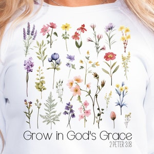 Christian PNG, Grace Png, Grow In God&#39;s Grace Sublimation, Jesus Png, Faith Png, Sublimation Designs, Png, Shirt Designs, Gift Idea