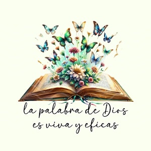 La Palabra De Dios Es Viva Y Eficas, Png Cristianos, Png Biblicos, Dichos Cristianos, Mariposa Sublimacion, Libro Png, Jesus, Png En Espanol