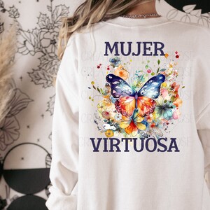 Mujer Virtuosa Png Sublimacion, Png Cristianos, Christian Png, Butterfly and Flowers Png, Frases Cristianas, Virtuous Women, Watermark Png image 4