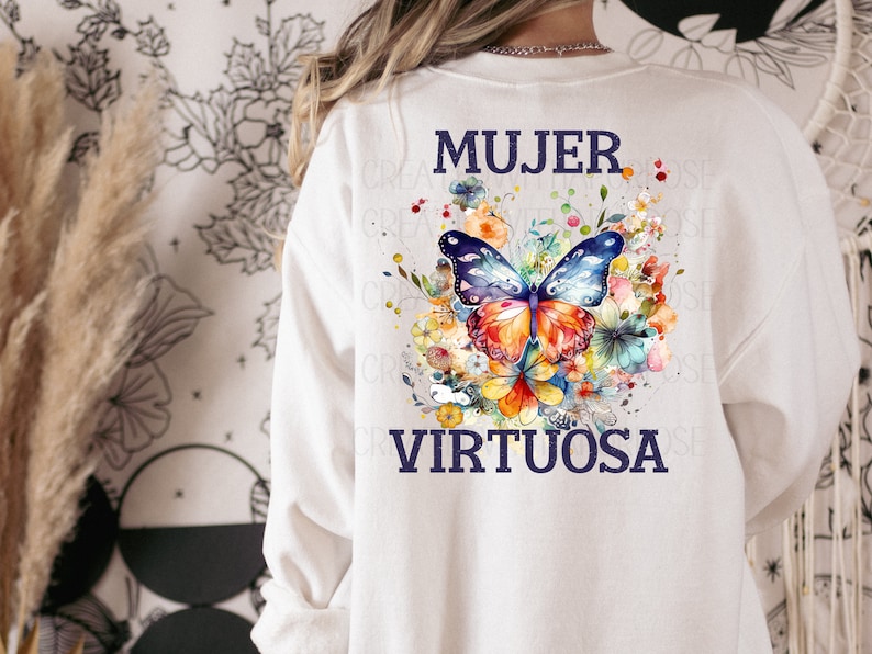 Mujer Virtuosa Png Sublimacion, Png Cristianos, Christian Png, Butterfly and Flowers Png, Frases Cristianas, Virtuous Women, Watermark Png image 4