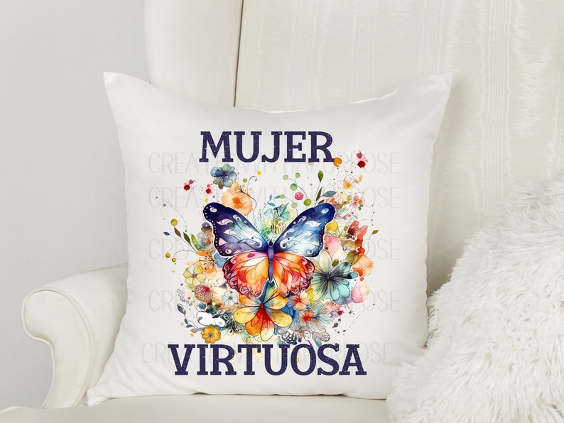 Mujer Virtuosa Png Sublimacion, Png Cristianos, Christian Png, Butterfly and Flowers Png, Frases Cristianas, Virtuous Women, Watermark Png image 3