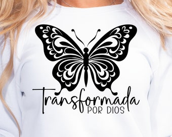 Transformada Por Dios Png、Png Cristianos、Mariposa Png、Sublimacion、Cricut、Transformada、Dichos Cristianos、Svg、Svg カッティング ファイル