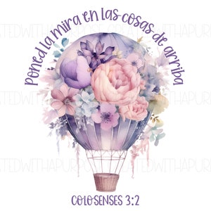Poned Tu Mira En Las Cosas De Arriba Png, Png Cristianos, Png Biblicos, Fe Png, Sublimacion Para Camisas Png, Jesus Png, Globo Aerostatico