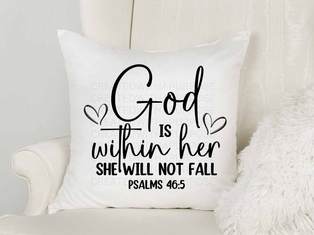 God is within her she will not fall png svg christian png sublimation