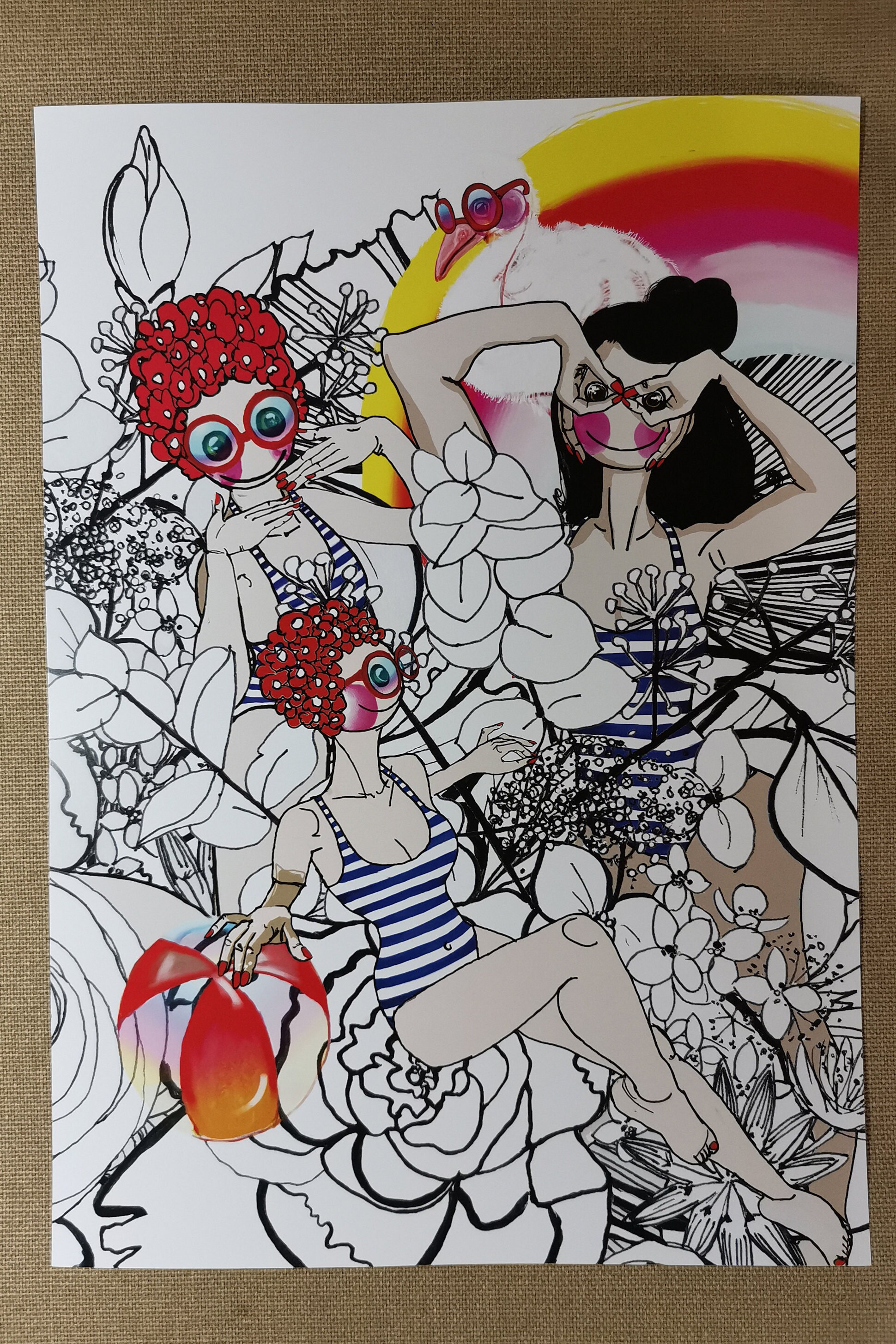 Illustration Personnages Féminins Estival