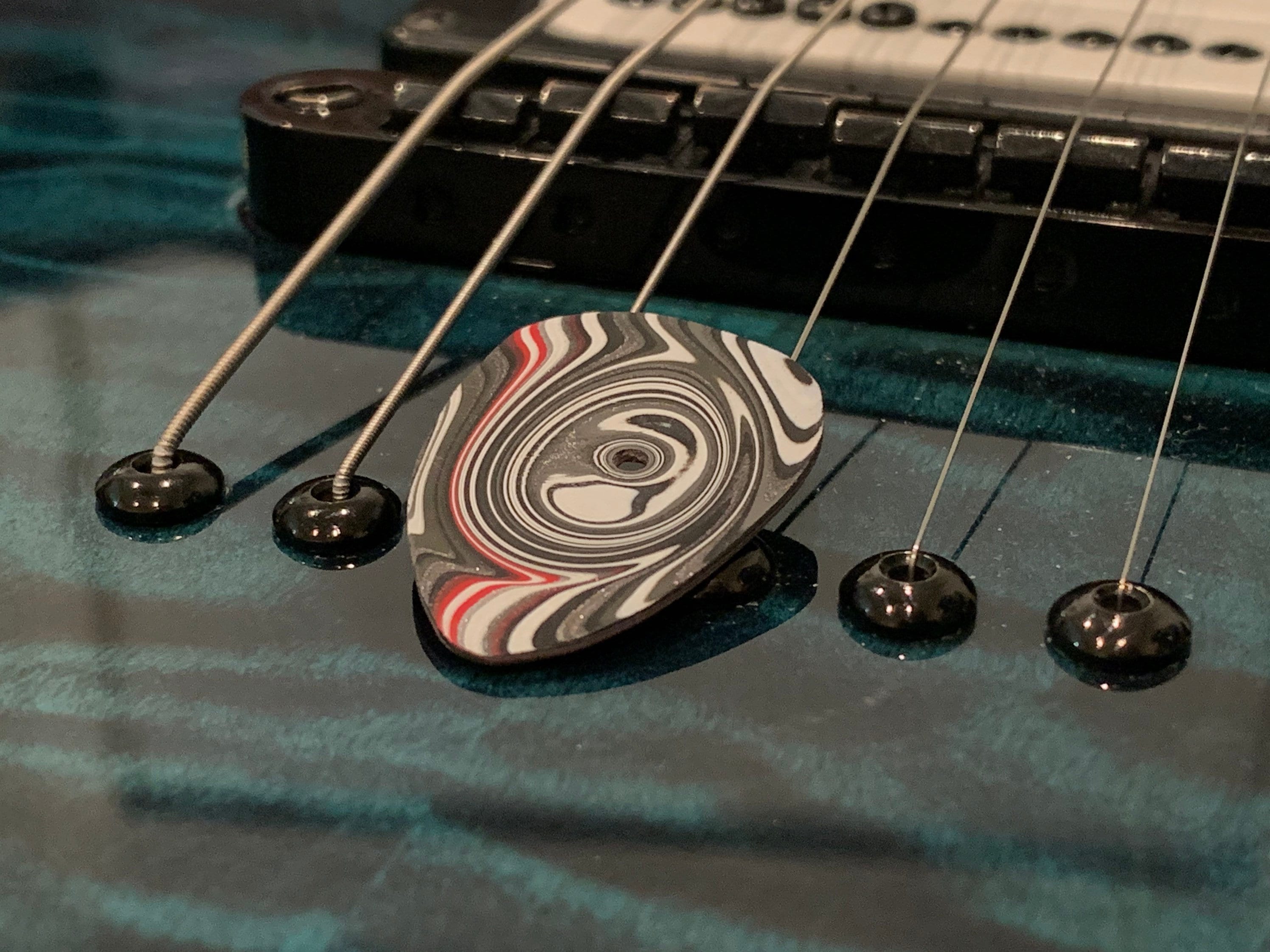 1mm thick Fordite Pick/ guitar pick/ guitar/ picks/ gifts/ Etsy