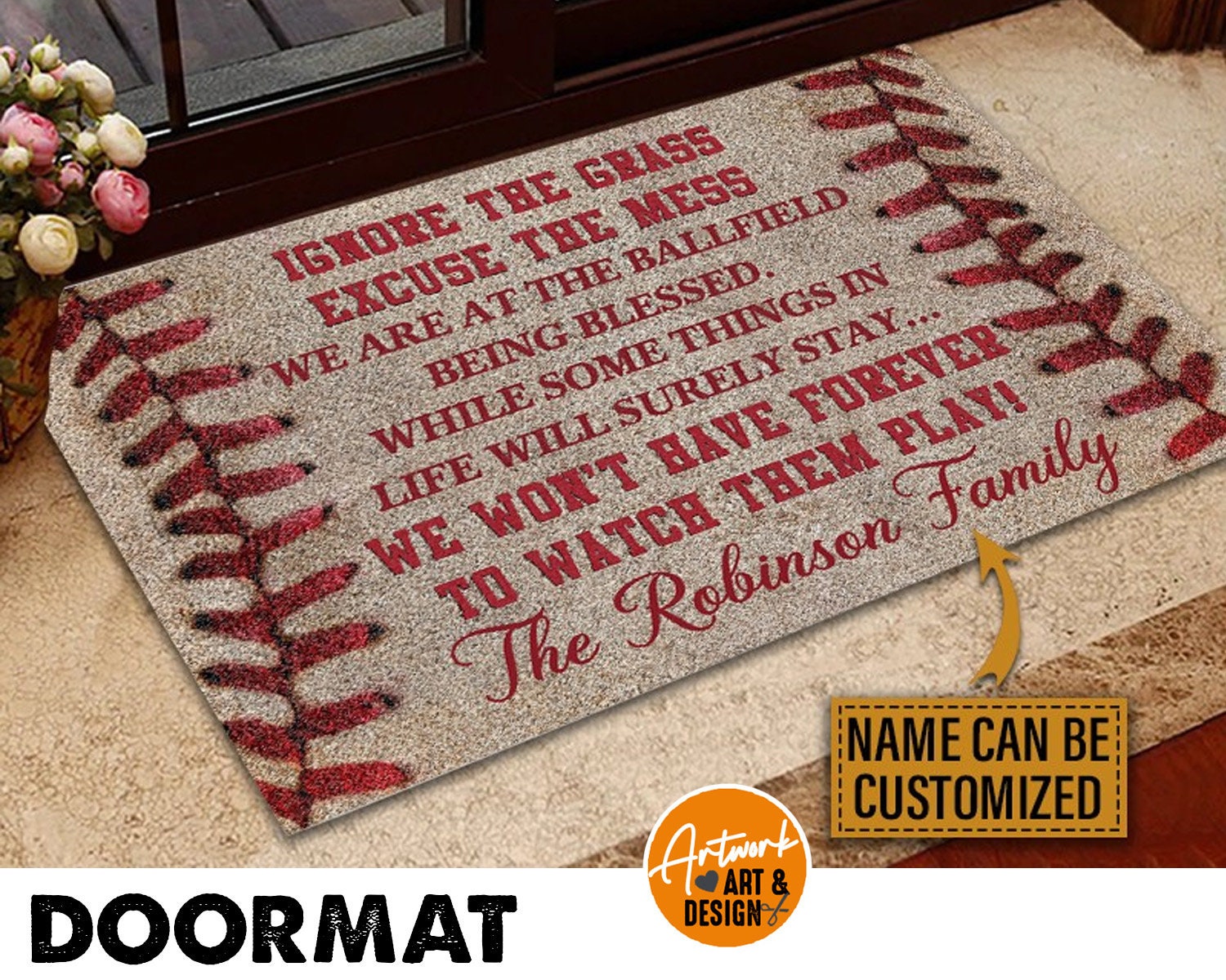 Custom Family Name Doormat/Outdoor Doormat Indoor Doormat Etsy