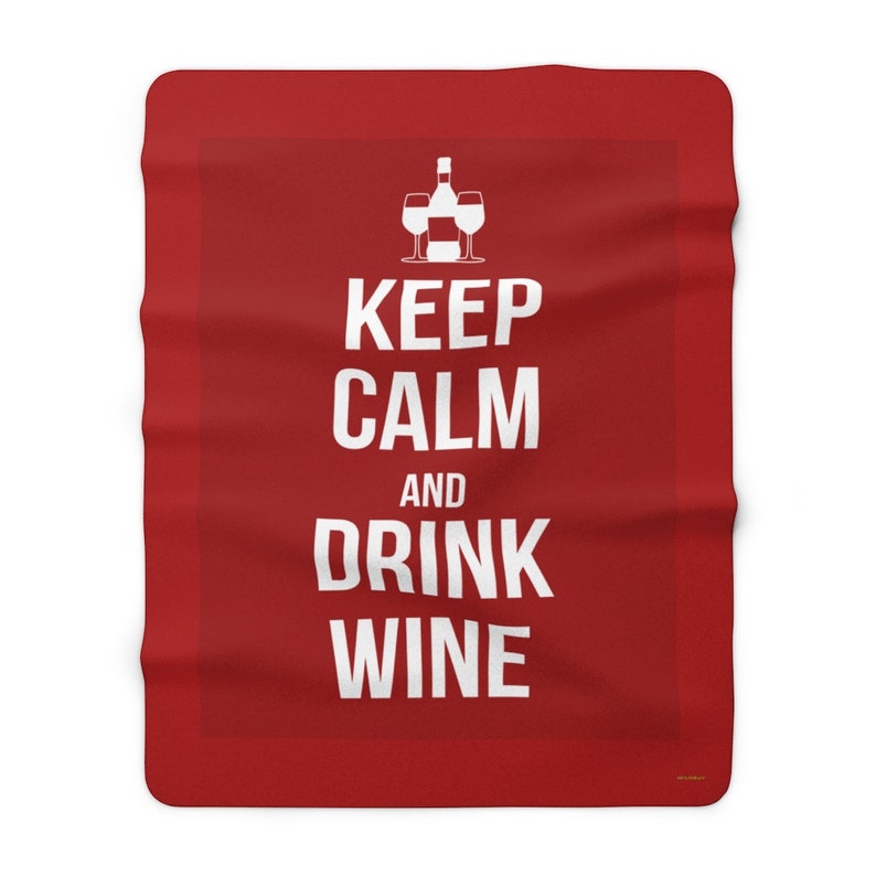 Deink Wine Blanket, Sherpa Fleece Blanket, Fnee Shipping, Two Sizes, Throw Blanket, Extra Soft, order Alcohol Beverage