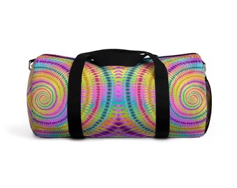 Tie-Dye Swirl Duffle Bag, Weekender Bag, Gym Bag, Travel Bag, Sports Bag, Overnight Bag, Carry On Bag, Boho, Hippie