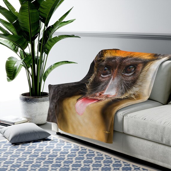 Monkey throw blanket sale