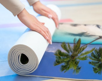 Yoga Mat ~ Tropical Scene ~ Foam ~ Fitness ~ Workout ~ Gym ~ Sports ~ Exercise ~ Pilates ~ Floor Mat ~ Cushioned ~Custom