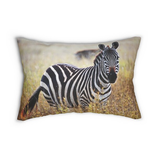 Zebra Lumbar Pillow Etsy