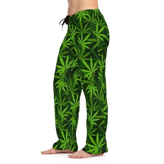 Marijuana Leaves Pajama Pants Free Shipping Lounge Pants - Etsy