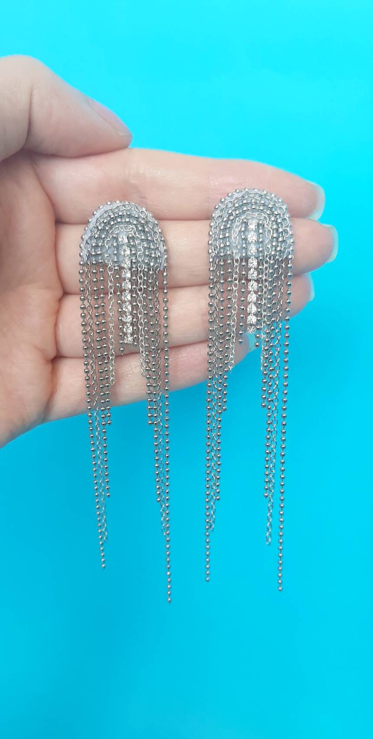waterfall fringe earrings