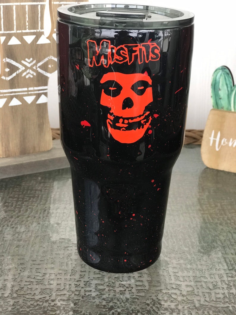 Misfits or Band Logo Epoxy Sealed Stainless Steel Tumbler