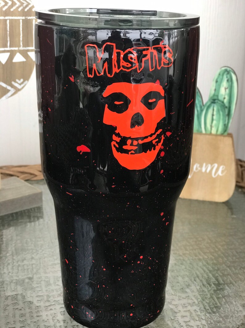 Misfits or Band Logo Epoxy Sealed Stainless Steel Tumbler