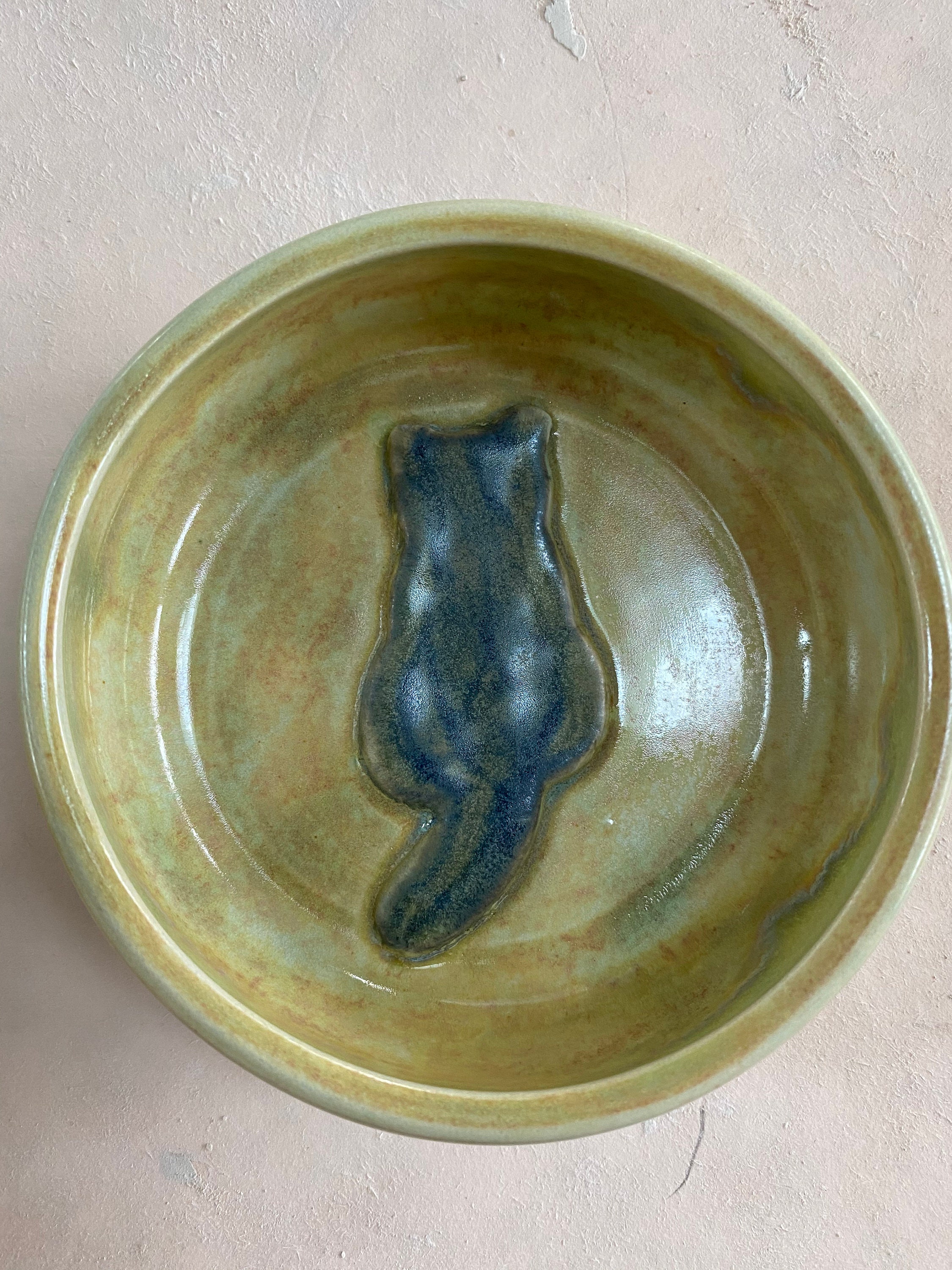 Handmade ceramic cat bowl dish Etsy